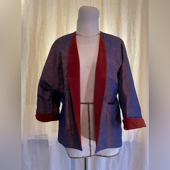 Custom Designed Reversible Jacket with hand painted features. - Picture 3 of 5